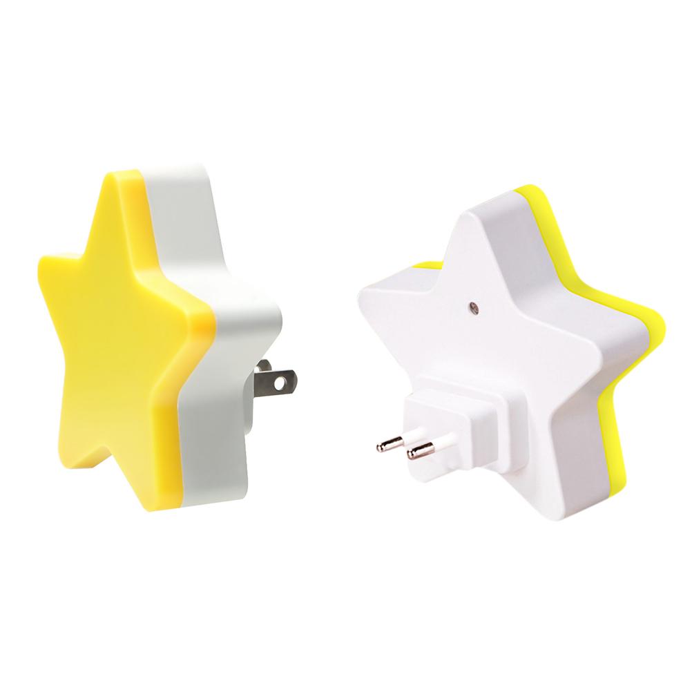 1 piece of star shaped light controlled night light (yellow) European standard