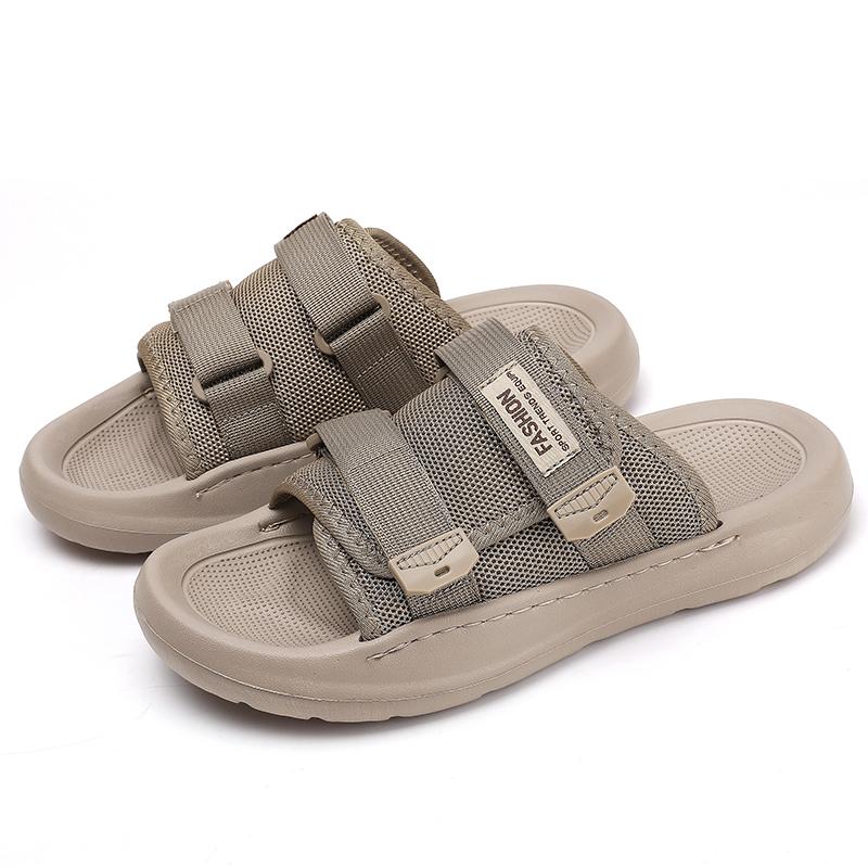 Fashion Summer Men's Slippers Lightweight Canvas Quick Drying Sandals Soft Soled Anti Slip Water Shoes Beach Flip Flops Men's Shoes