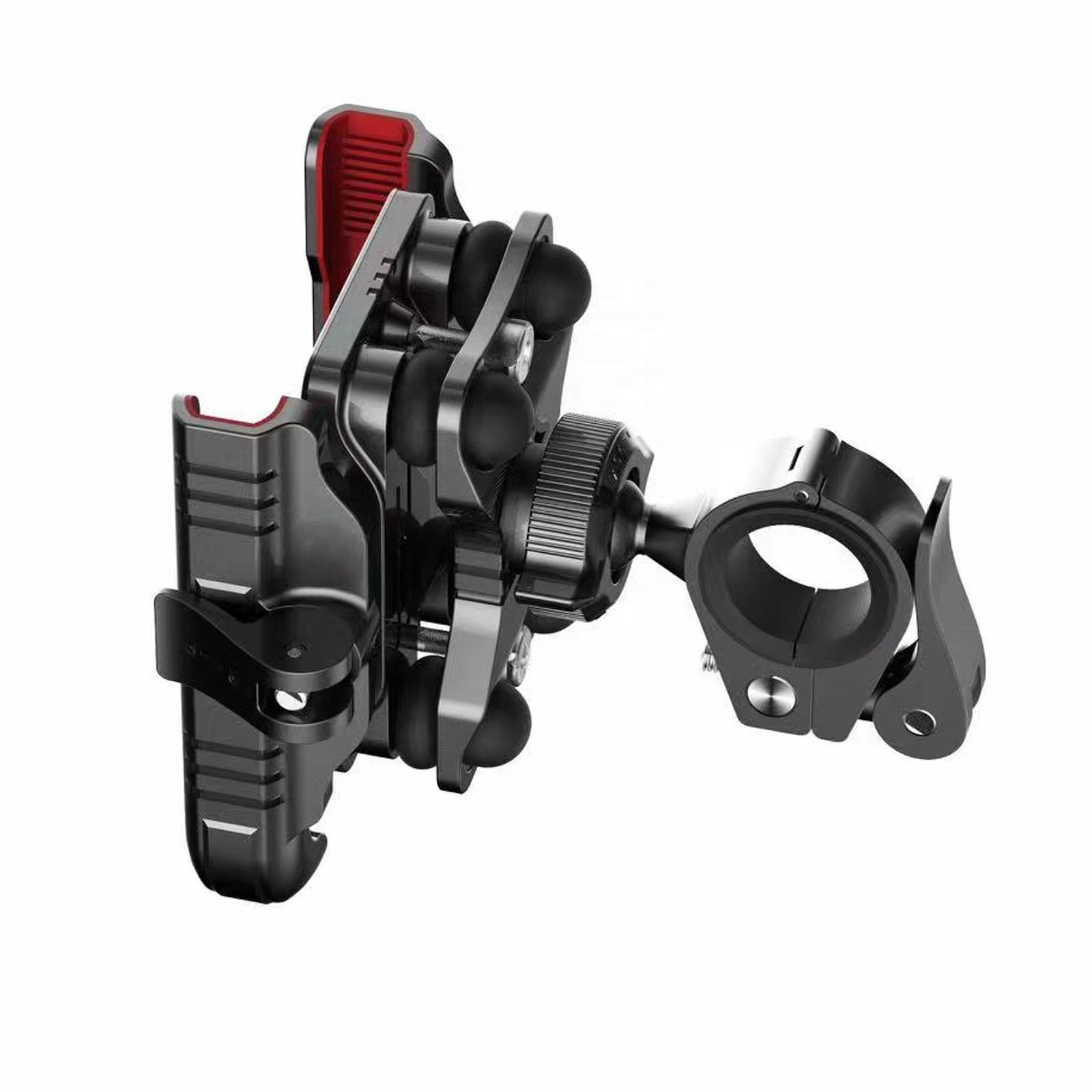 Universal Metal Bike Phone Holder Mount with Anti-shocking Function ABS чёрный
