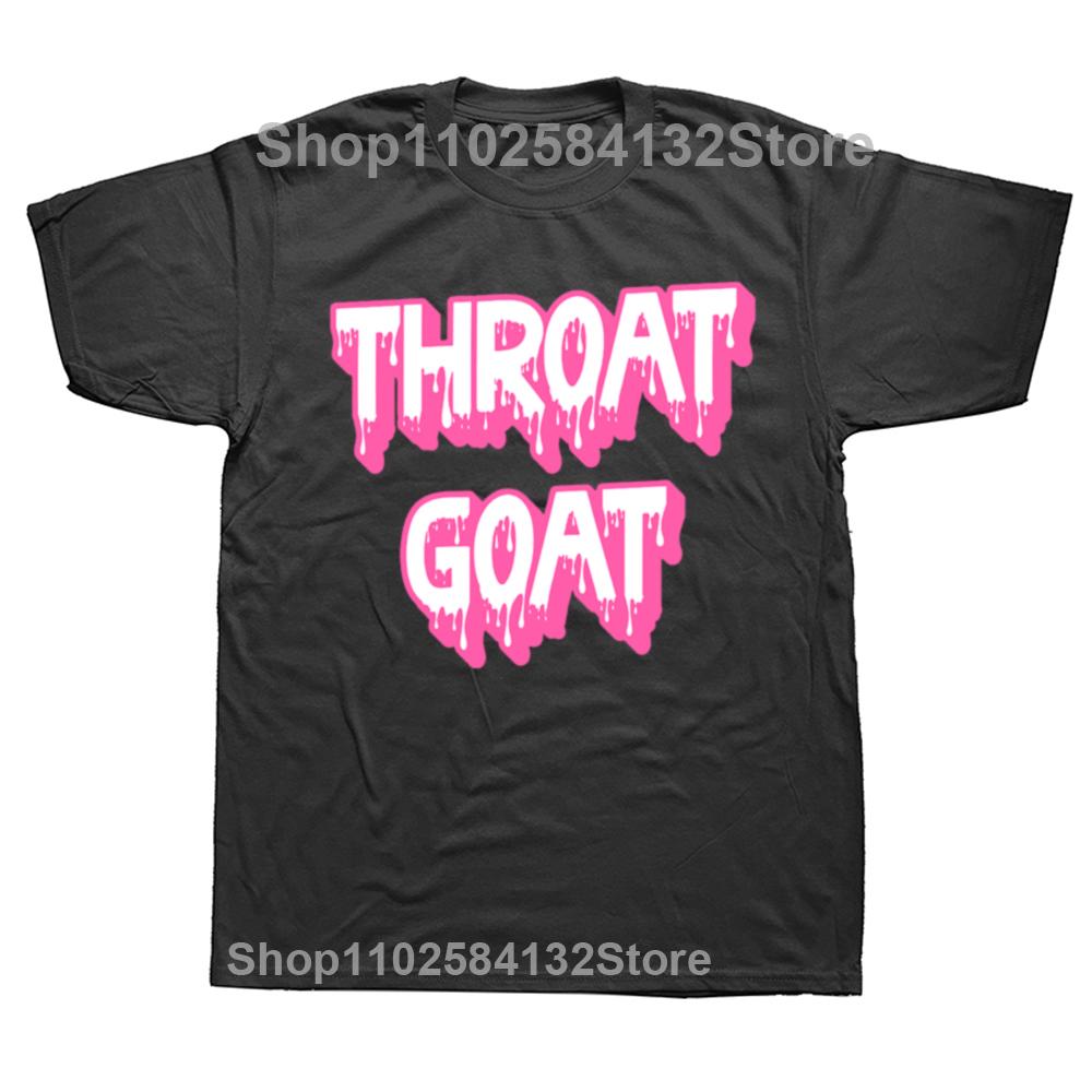 Throat Goat Design Women Men Baby Tee Harajuku Kawaii Sexy Cotton Top Tees O Neck Summer Fashion T Shirt Goth Clothes Summer