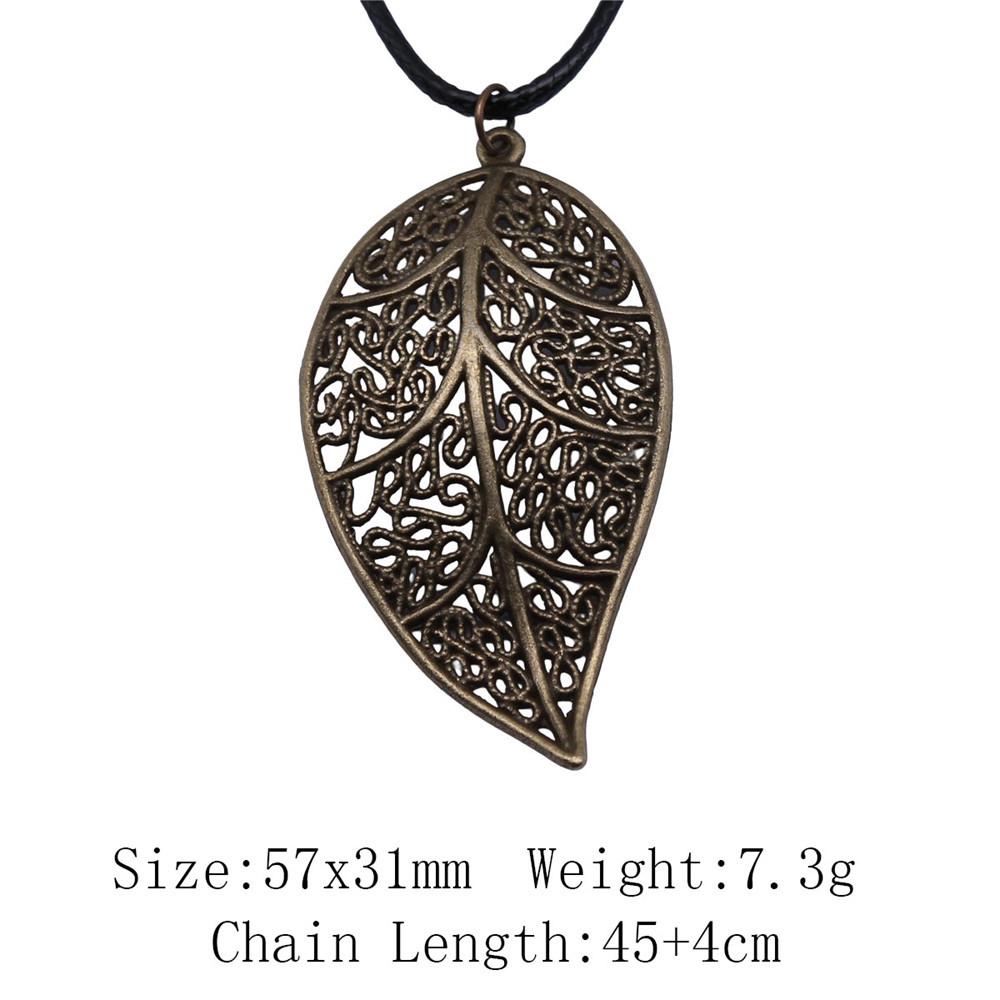 Valentine's Day Necklaces For Couples Leaf Flower Necklace Leather Chain 45cm Cheap Things Neck Pendants