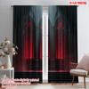 2pcs 2D Plane Printing Curtains&Window Treatment Gothic Vampire Castle Versatile 100% Polyester (without Rod) Outdoor