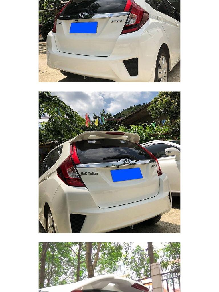 For Honda Fit 2014-2020 Rear Spoiler No-Drill RS Roof Spoiler with Light GK5