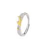 Tichia Wing Couple Rings: S925 Sterling Silver, High-End Style, Versatile Design for Men and Women.
