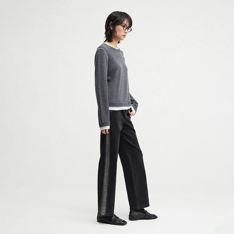 Broadcast Women's Layered Round Neck Knit Sweater