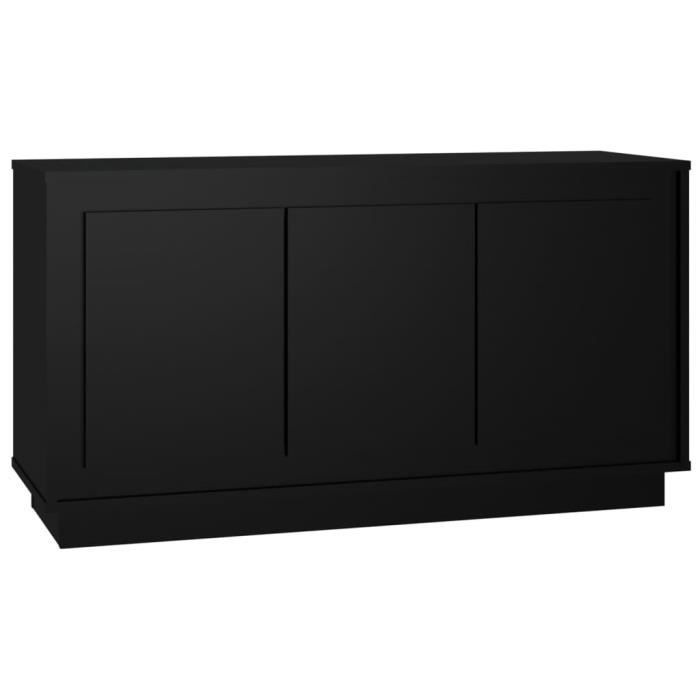 VidaXL Buffet noir 102x35x55 cm bois d'ingénierie 831886