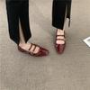 2025 Spring and Autumn New Design Sense French Retro Mary Jane Flats Single Shoes One Word with Buckle Women's Shoes
