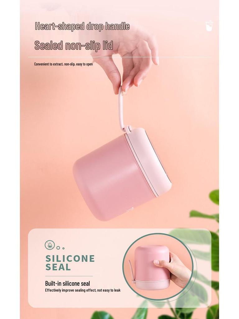 304 Stainless Steel Insulated Breakfast Cup with Lid & Spoon - Japanese Style Soy Milk & Soup Container