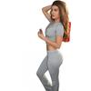Womens Street Style Printed Short Sleeve Hooded Tracksuit Set Casual Sportswear