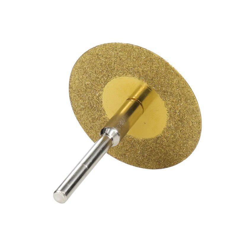 5pcs/set 20/30/40/50mm  Diamond Cutting Disc For Rotary Tools TiN Coated Circular Saw Blade For Cutting Gemstone Glass Ceramic