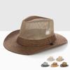 Casual Summer Sun Hat For Men With Wide Brim And Breathable Straw Material For Outdoor Fishing And Sun Protection