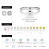 925 Sterling Silver Trendy Asscher Cut D Color Moissanite Finger Rings for Women Wedding Engagement Statement Jewelry