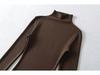 Women's Long-Sleeve Base Layer with Removable Fur Cuffs and Half-High Collar