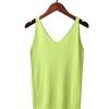 Women's Summer Halter Sexy V-neck Slim Bright Silk Knit Vest Wearing Sleeveless T-shirt Base Top Trend