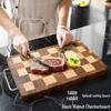 Double-Sided Solid Wood Cutting Board with Tenon and Mortise Design, Perfect for Kitchen Use on Fruits, Vegetables, and Everyday Chopping.