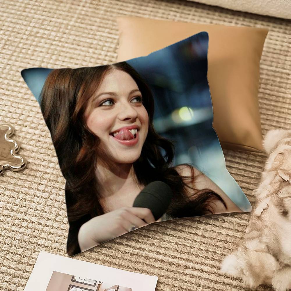 

M-Michelle T-Trachtenberg Pillow Case Anti-dustmite Invisible zipper Sofa Bed 12x12Inch