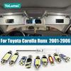For Toyota Corolla Runx 2001 2002 2003 2004 2005 2006 12PCS Car LED Interior Dome Lamps Trunk License Plate Lights Accessories