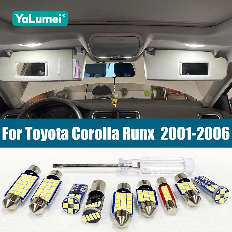 For Toyota Corolla Runx 2001 2002 2003 2004 2005 2006 12PCS Car LED Interior Dome Lamps Trunk License Plate Lights Accessories