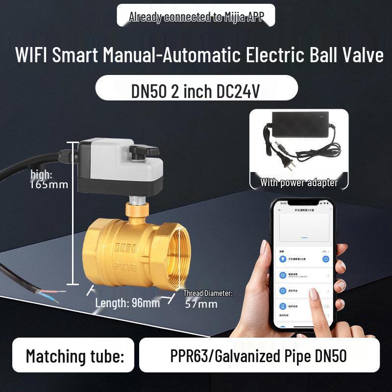 WiFi Smart Electric Ball Valve with Remote Control Timer for Automatic Irrigation