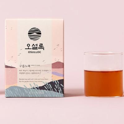 Korean Traditional Tea, Osulloc Peach Flavor Blended Tea (Pyramid Tea Bag) 10pcs