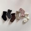 6Pairs Breathable Kids Short Tube Socks Ruffle Toddle Sweet Socks Baby Cotton Socks  Children