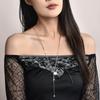 Factory Titanium Steel Pearl Necklace Women'S High Sense Elegant Fashion Pearl Long Necklace Autumn And Winter Sweater Chain Pendant