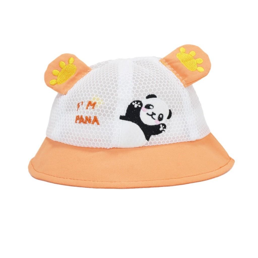 Baby Panda Sun Hat With Wide Brim Cotton Breathable Summer Kids Cap For Sun Protection
