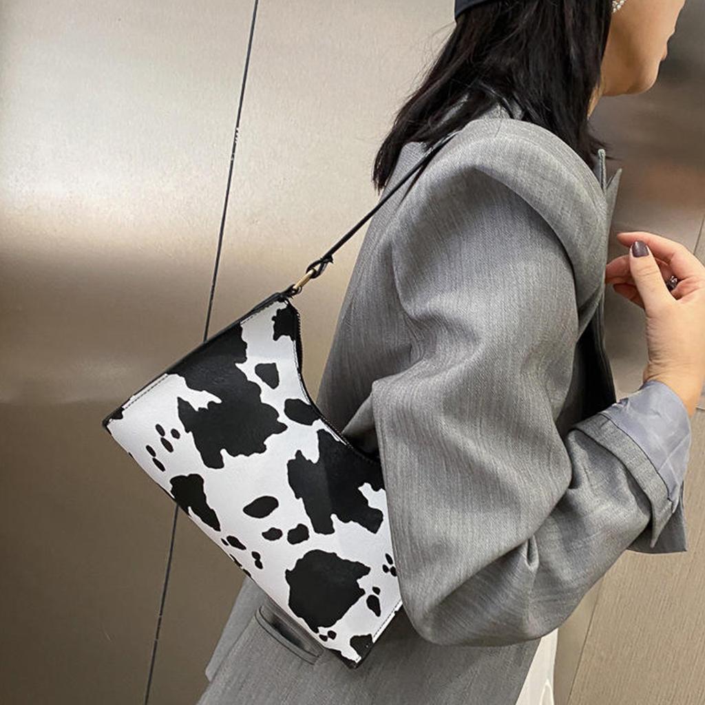 Damen PU-Leder Handtaschen Mode Druck Schulter Unterarmtasche