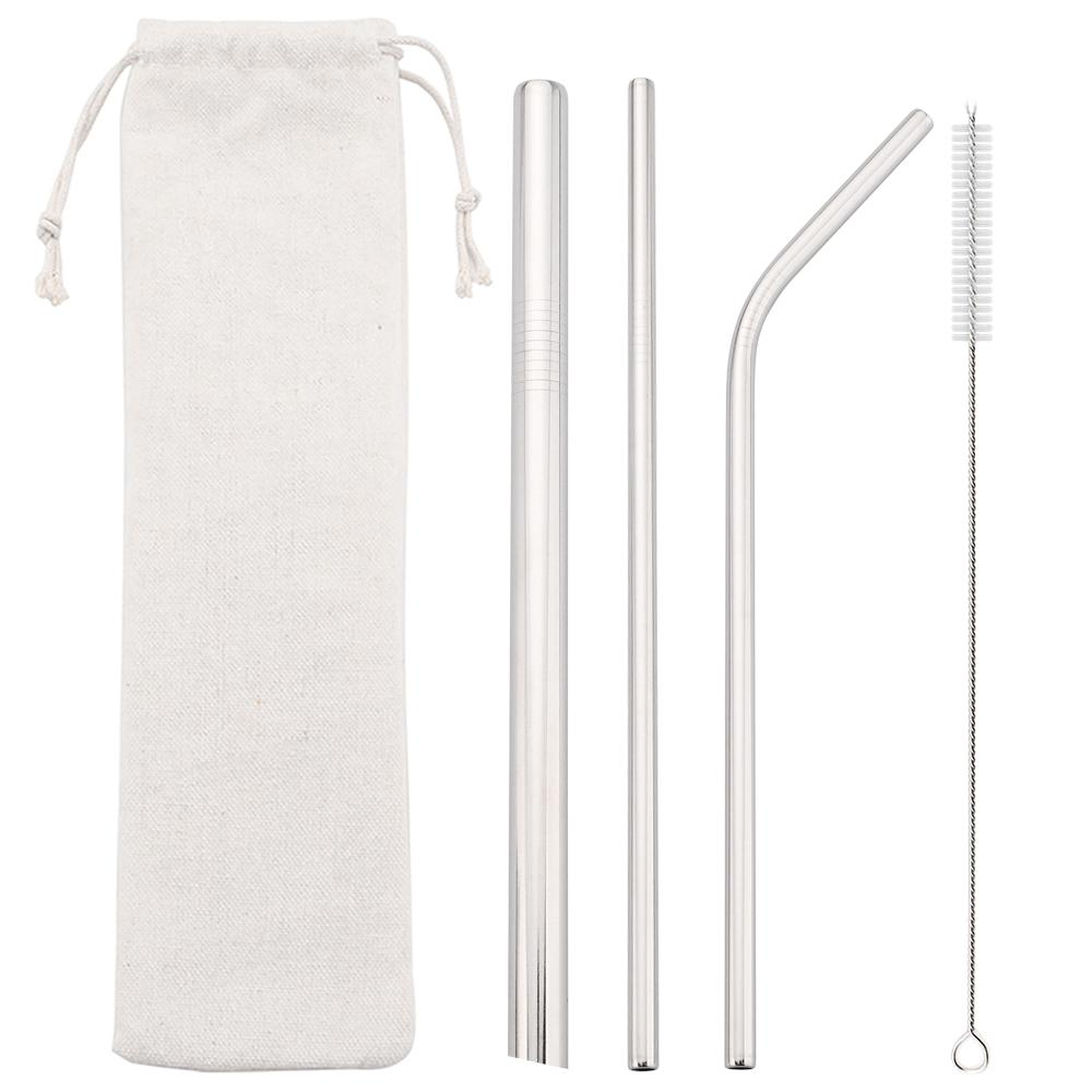 

Золотая многоразовая соломинка из нержавеющей стали 304, острая металлическая соломинка для питья с чистящей щеткой для Bubble Tea, смузи, молочного коктейля