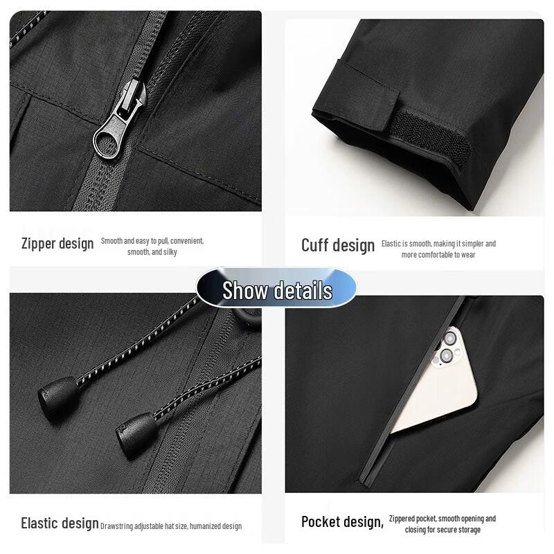 Unisex Outdoor Multi-Pocket Windbreaker Jacket