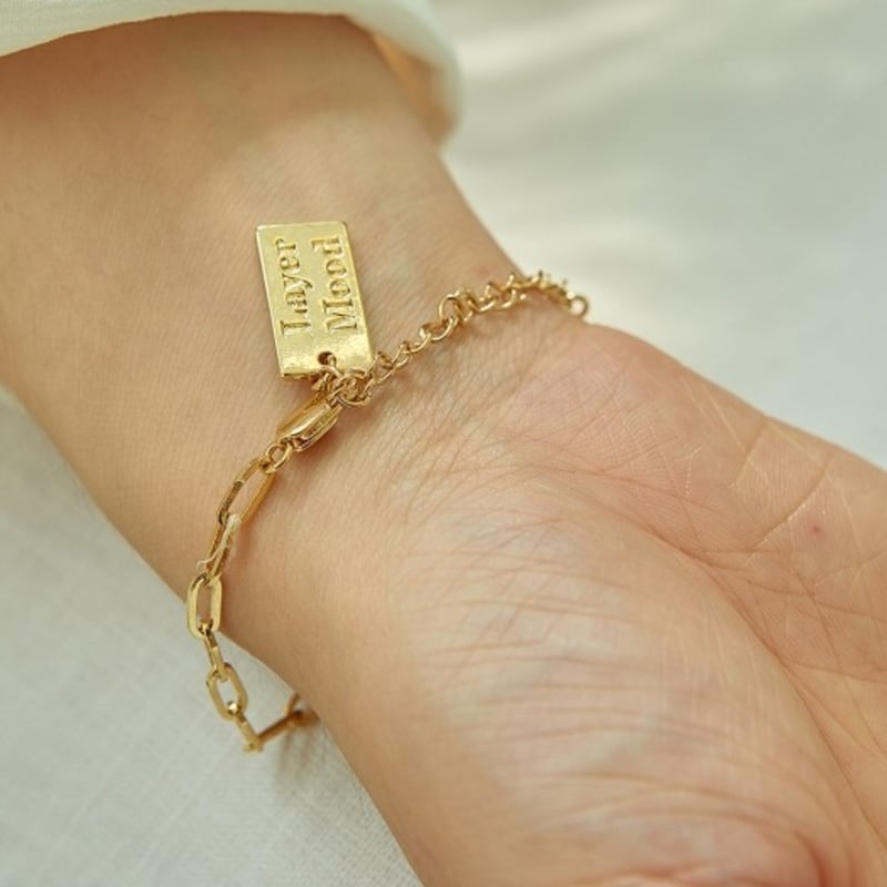 

LAYERMOOD gold simple chain bracelet free