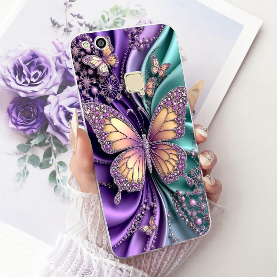 For Huawei P10 Lite Case WAS-LX1 WAS-LX2 Luxury Bow Flowers Painted Cover Soft Slim Phone Case For Huawei P10 Lite P10Lite Shell
