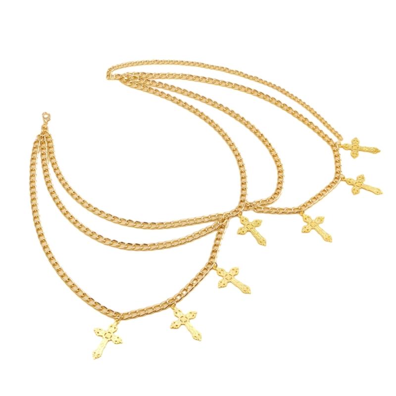 Multilayered Body Chains Jeans Stage Shows Hip Hop Club for Women