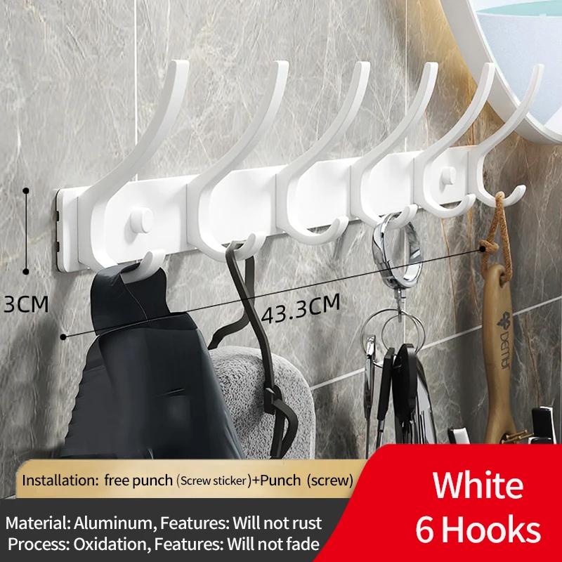 Černá bílá Skládací župan Háčky Věšák na ručníky Věšák na hřebík Háčky na kabáty Držák na oblečení do koupelny Kuchyňské doplňky