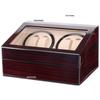 Luxury Leather Watch Winder & Storage Box for 4+6 Automatic Mechanical Watches, In Stock