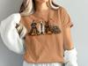 GSD Halloween Shirt, German Shepherd Graphic Design with Ghosts and Pumpkins