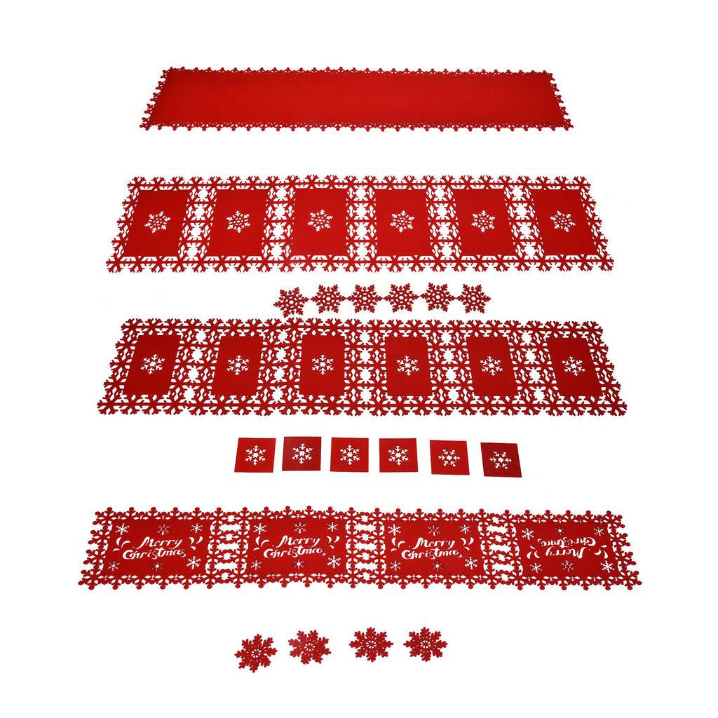 Christmas Table Runner Placemat Heat Protection Water Absorption Felt Table Runner Placemat