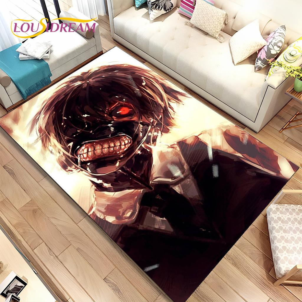 Japan Anime Tokyo Ghoul Cartoon Area Rug,Carpet for Home Living Room Bedroom Sofa Doormat Kitchen Decor,kids Non-slip Floor Mat