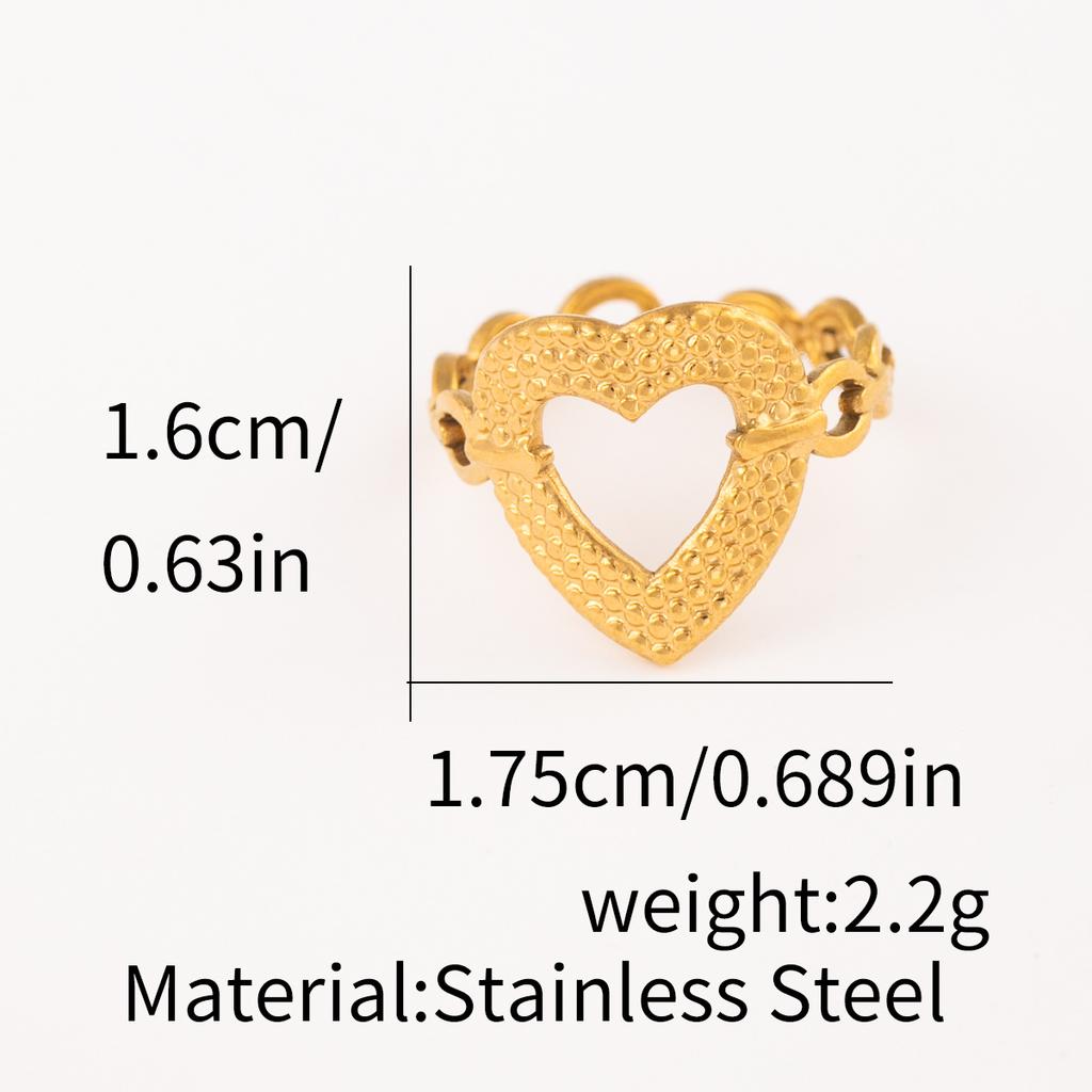 1Pcs Lady stainless steel open-ended ring, extravagant accessory ring, hollow finger ring