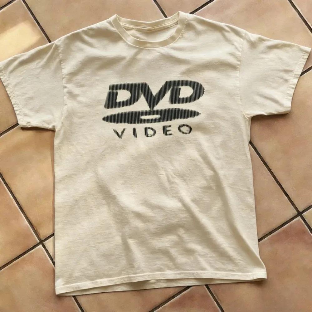 

2026 Кумедна Ретро Графіка Логотип DVD VIDEO Принт Футболка Чоловіки Жінки Вільний Повсякденний Вуличний Стиль Верх Літній Нові Футболки L бежевий