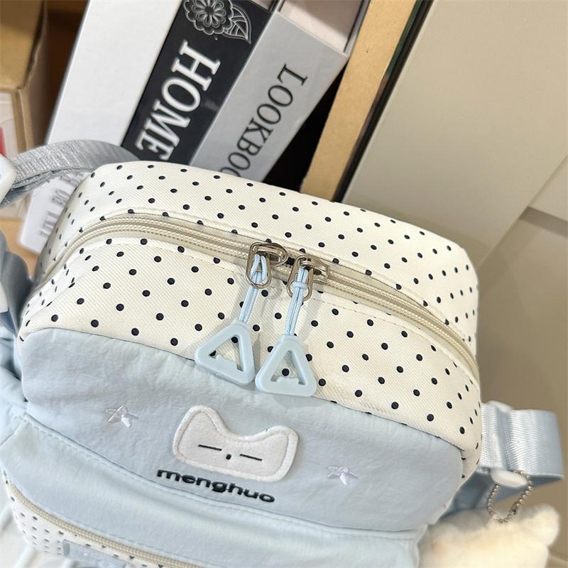 Taška přes rameno s potiskem kočky Studentská lehká crossbody taška