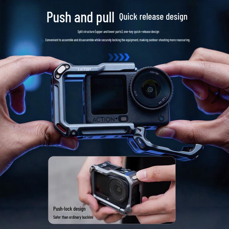 LKTOP DJI Action 6 Street Photography Griff & Käfig Kit