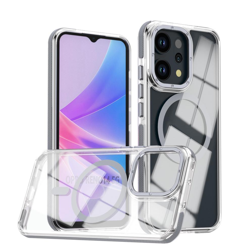 KEYSION HD Transparent Magnetic Case for MagSafe for OPPO Reno14 Pro 5G Clear Shockproof Phone Cover for OPPO Reno13 5G