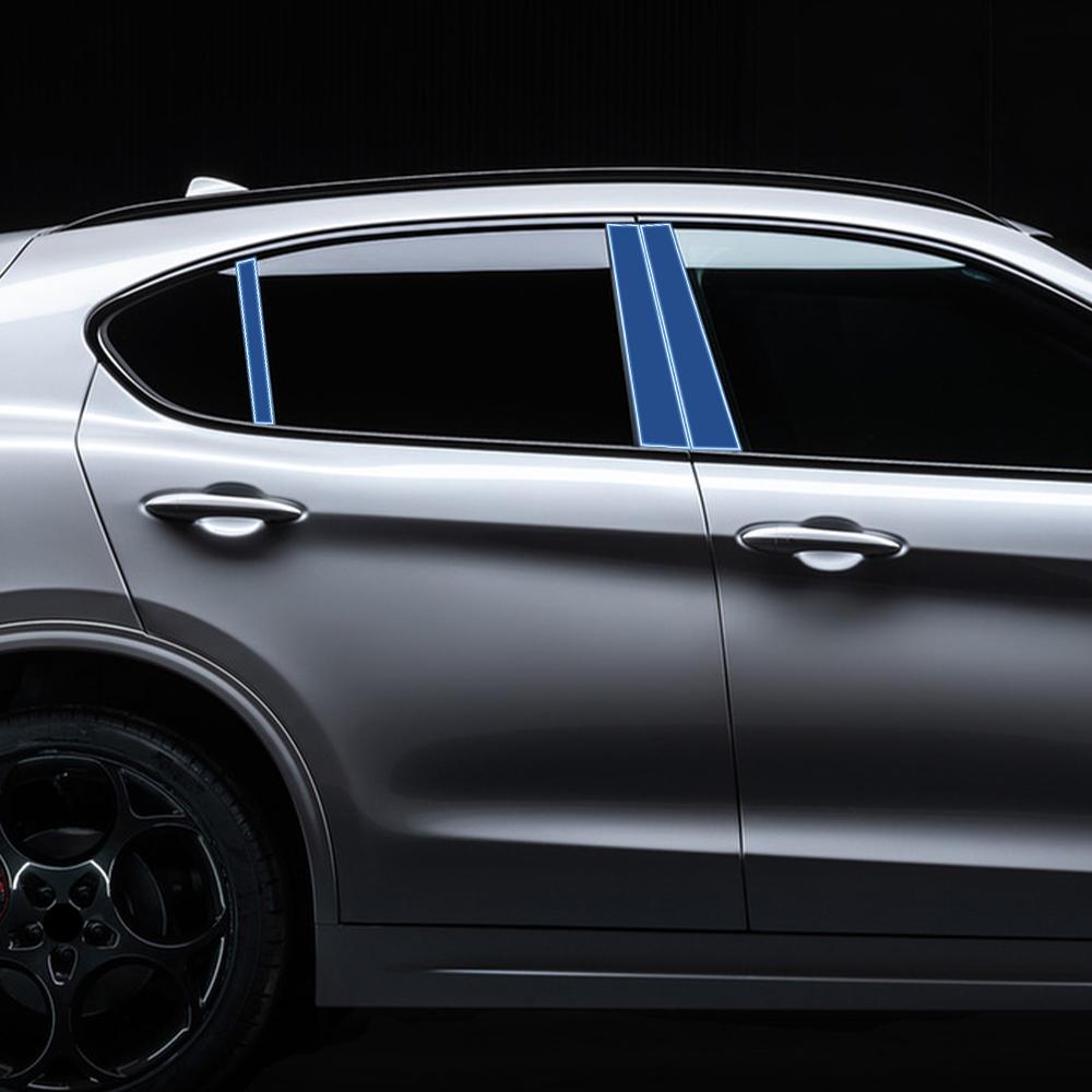 Pellicola Protettiva in TPU per Montante B C dell'Auto Per Alfa Romeo Stelvio 949 2017-2026 Adesivo Antigraffio Cover Trim PPF Pre-tagliata Accessori