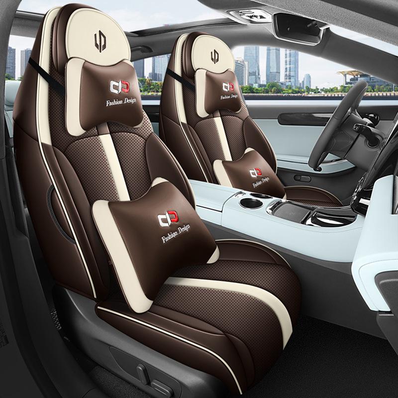 QQG Sports Leder Autositzkissen für Leapmotor C01 - Voll- und Halbumschläge, Ganzjahresbezug.