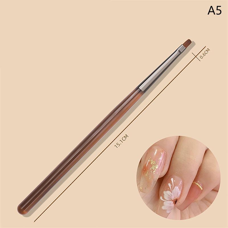 Nail Art Liner Brush Stripe Pattern Painting Brush Acrylic Uv Gel Extension Drawing Carving Pen Diy Manicure Tool Nail Brush