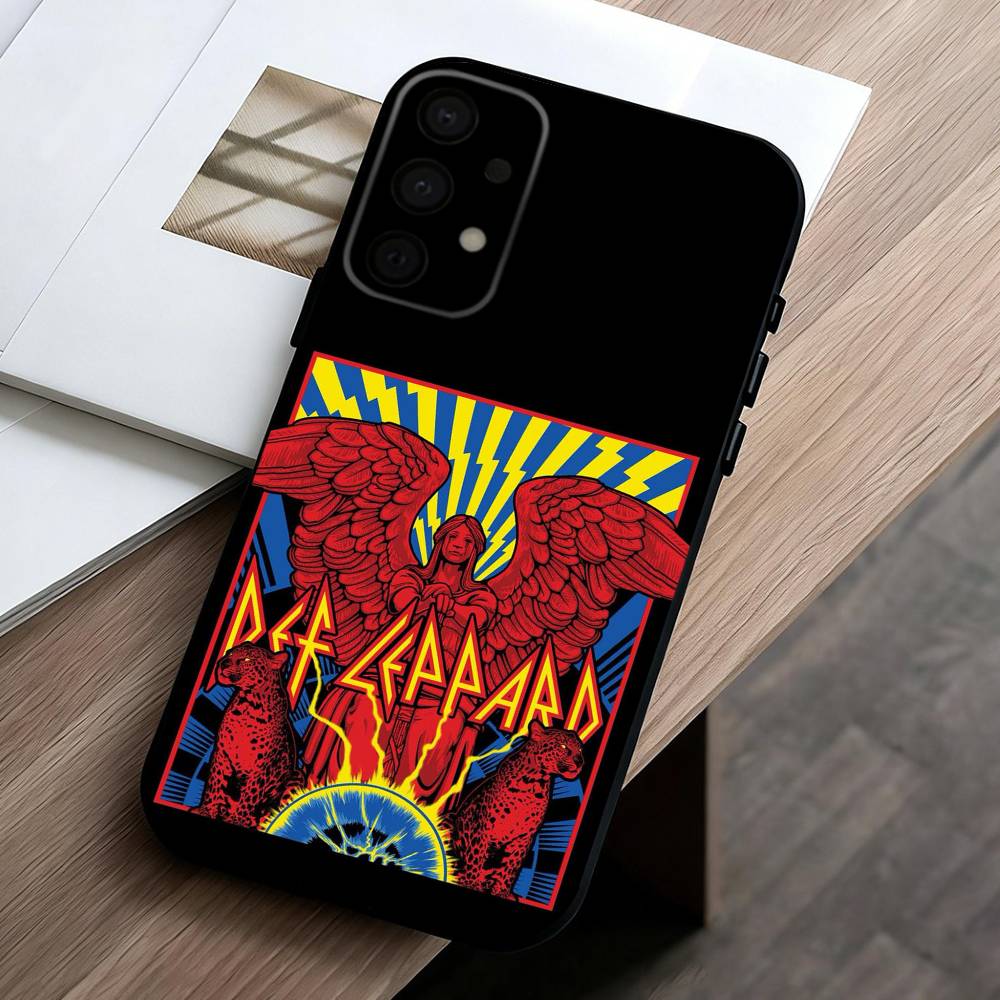 

Hot R-Rock band D-Def L-Leppard Phone Case For Samsung Galaxy A73,A72,A71,A70,A53,A52,A51,Soft Silicone Black Cover Samsung a70