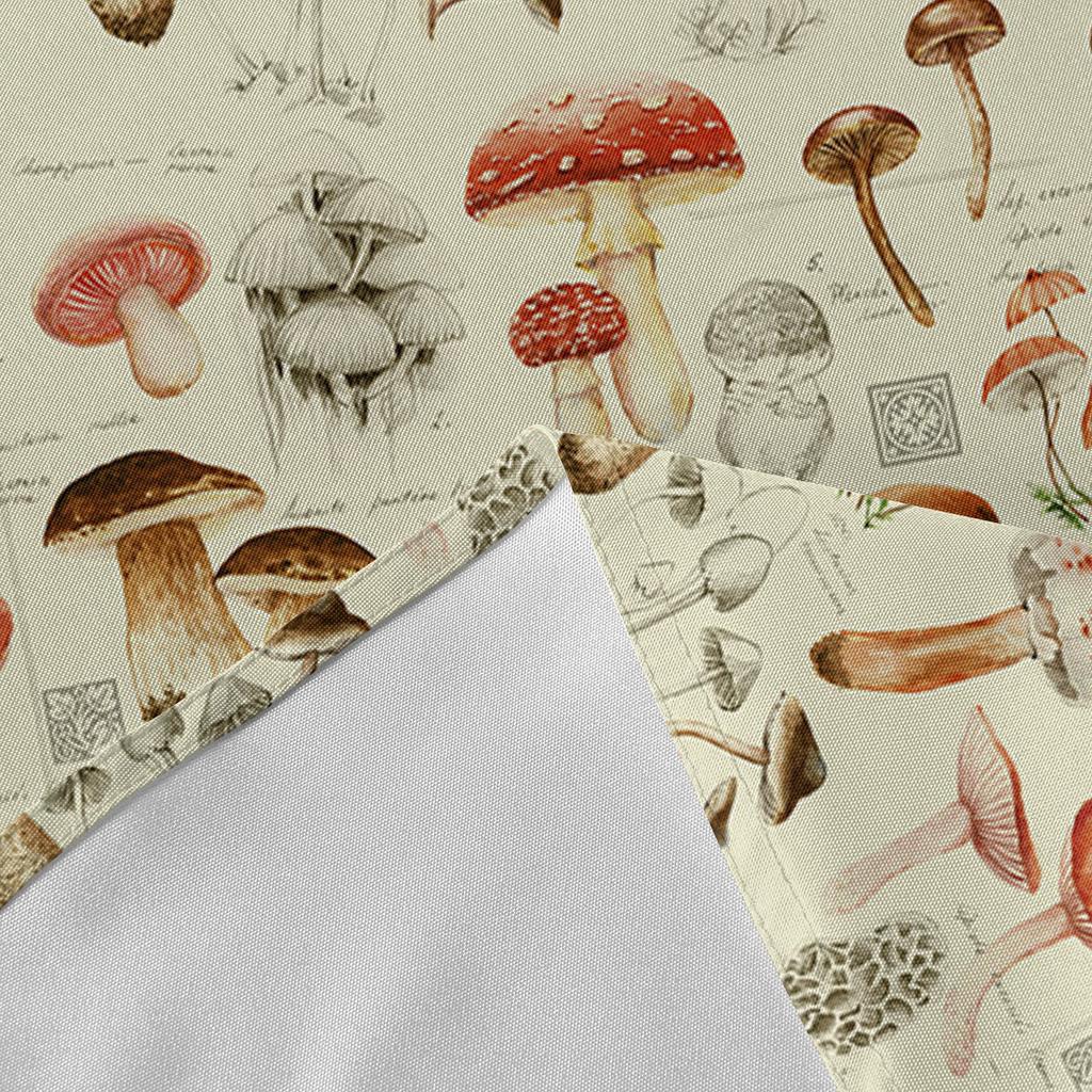 Mushroom Plant Vintage Round Tablecloth Party Kitchen Dinner Table Cover Holiday Decor Waterproof Tablecloths