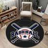 Multiple Sizes Baseball Art Print Round Carpet Living Room Bedroom Table Chair Sofa Decorative Carpet Luxury Gifts