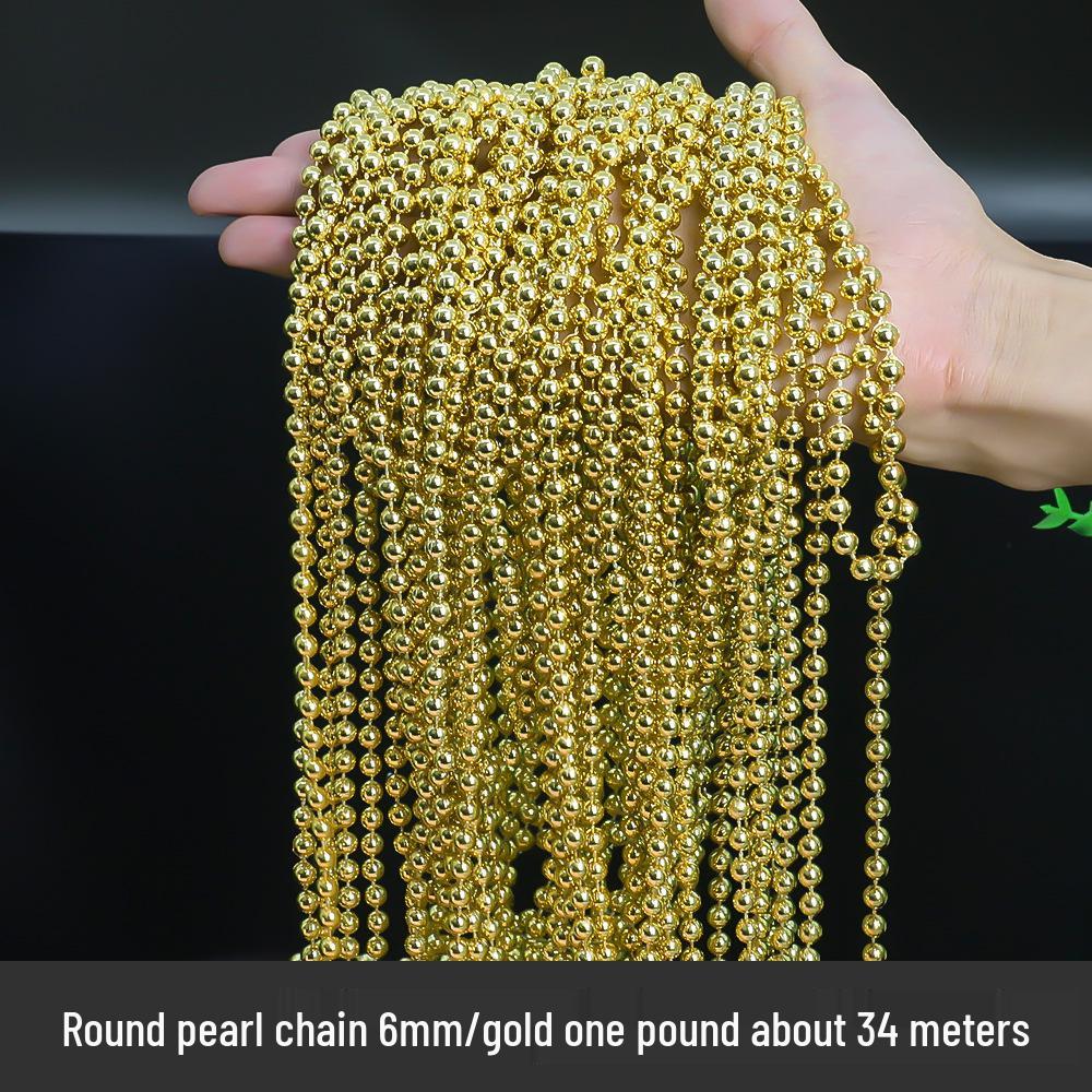 Earth Toned Acrylic Bead String: 8+4mm Beads for Wedding, Christmas Tree Decor & DIY Jewelry